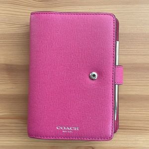 Coach leather planner A6 binder agenda